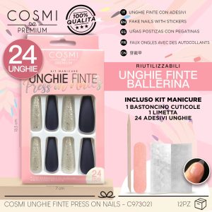 Faux ongles unghie bleu marine