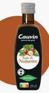 Huile de noisette 25cl cauvin