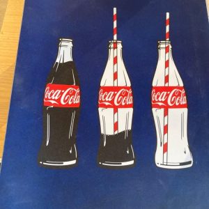 Classeur coca cola bleu