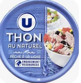 Thon entier au naturel 385 g U