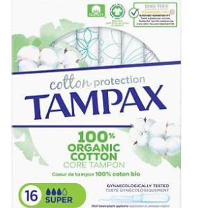 16 Tampax 100 % organic coton