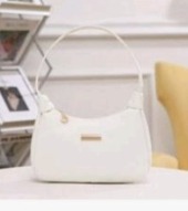 Sac à main blanc simili cuir