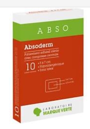 10 Pansements adhésifs avec compresse centrale abso