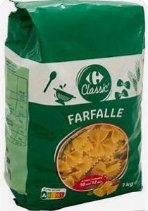 Pates farfalle 1 kg Carrefour