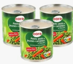 Petit pois carotte 200g Cora