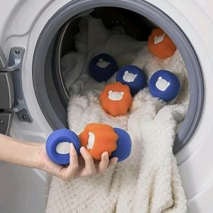 Boule anti poils pour lave linge orange
