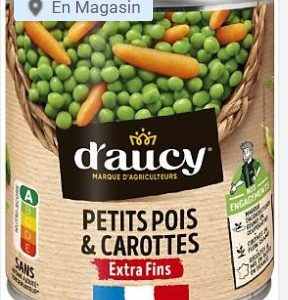 Petits pois carottes D'Aucy 800g