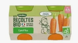 Petit pots carotte BIO Blédina