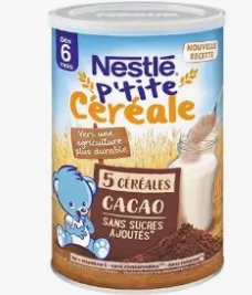 Céréales pour bébé cacao nestlé dès 6 mois