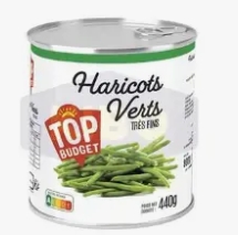 Haricots verts très fins 440g top budget