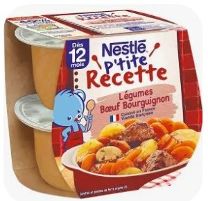 plat Légumes boeuf bourguignon Nestlé dès 12 mois