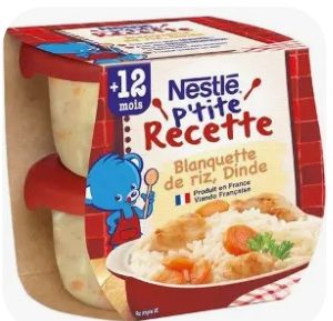 plat blanquette de dinde, riz  Nestlé dès 12 mois