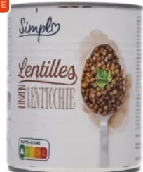 Lentilles préparées Simply 800 g