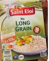 4 sachets Riz long grain St Eloi 10 min 500g