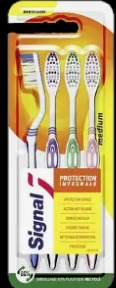 Lot de 4 brosses à dents médium signal