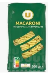 Pates macaroni 500g U