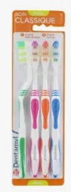 Lot de 4 brosses à dents souple Dentamyl