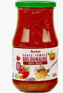 Sauce tomate bolognaise 100% boeuf 190g