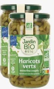 Haricots verts de France extra fins 660g